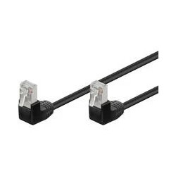 Câble RJ45 coudé Cat 5e F/UTP noir