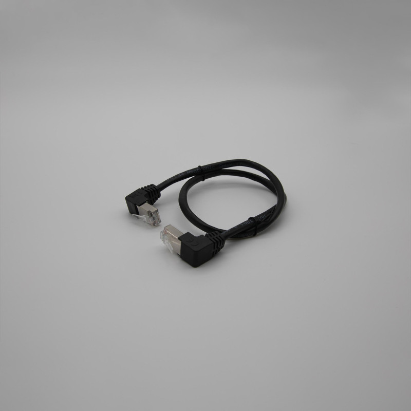 Câble RJ45 coudé Cat 5e F/UTP noir