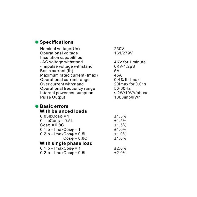 Compteur énergie 45A
