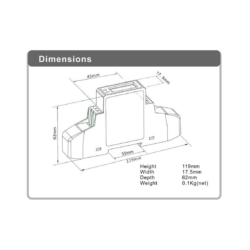 Compteur énergie 45A